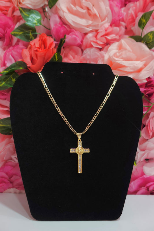 P68 - Diamond Cross Necklace