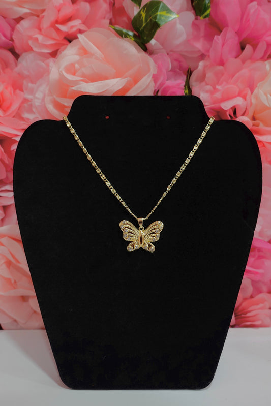 P51 - Gold Butterfly Necklace