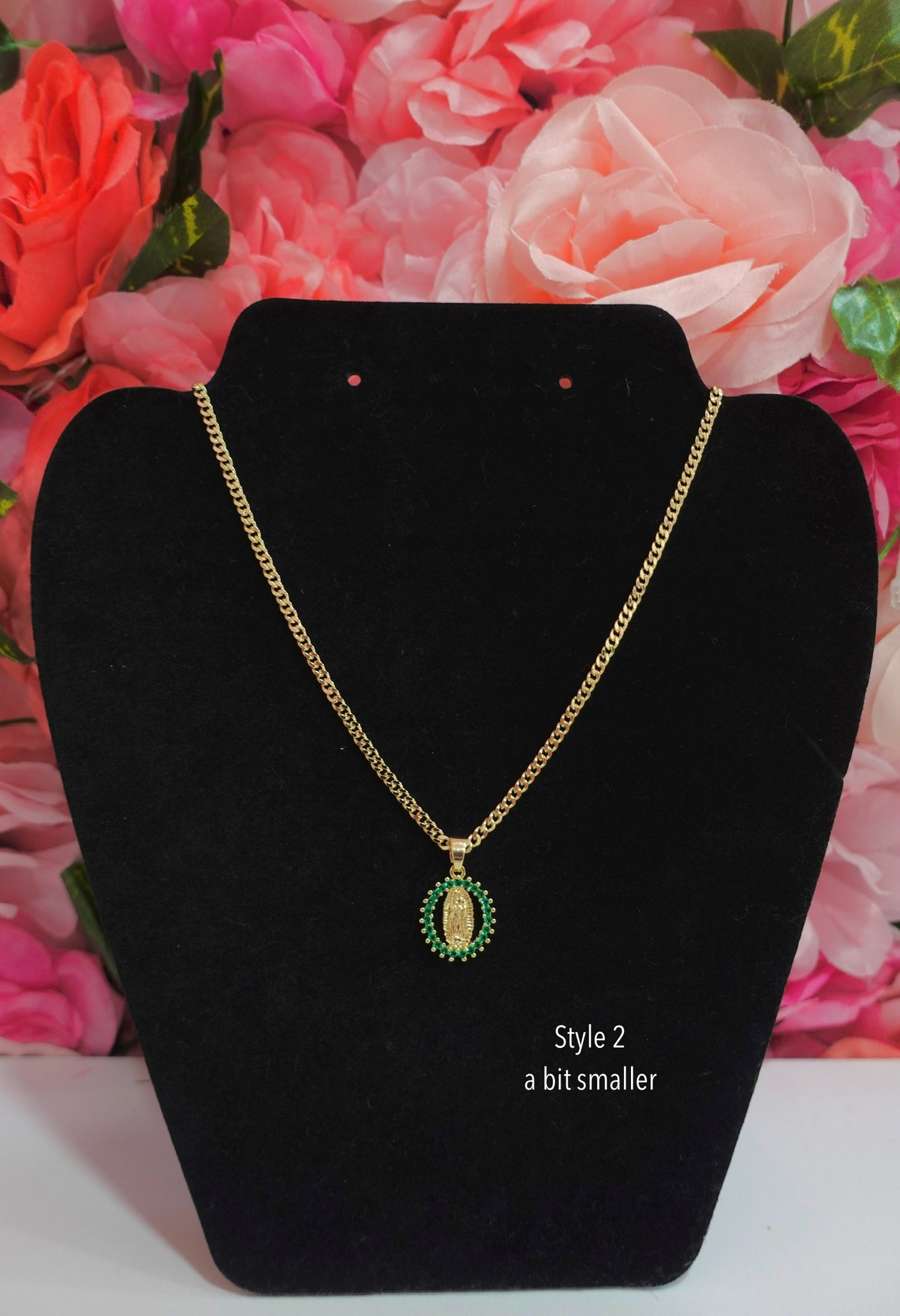 P81 - Green Diamond Guadalupe Necklace